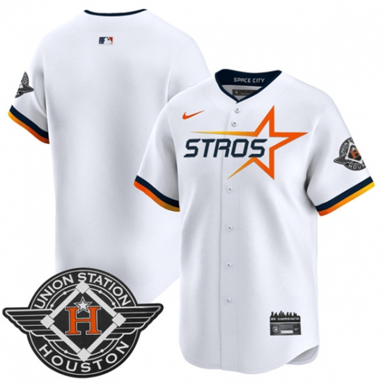 Personalized Men’s Houston Astros Blank White 2025 City Connect Limited Stitched Baseball Jersey