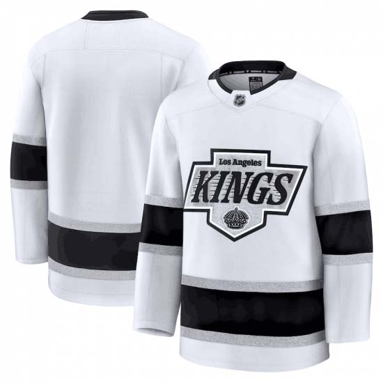 Personalized Men’s Los Angeles Kings Blank White 2024-25 Away Stitched Hockey Jersey