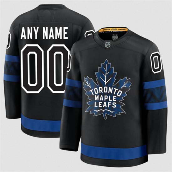 Personalized Men’s Toronto Maple Leafs Active Player Black 2024-25 Alternate Stitched Hockey Jersey