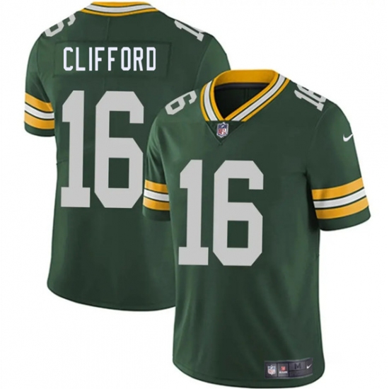Personalized Men’s Green Bay Packers #16 Sean Clifford Green 2025 Untouchable Limited Football Stitched Jersey