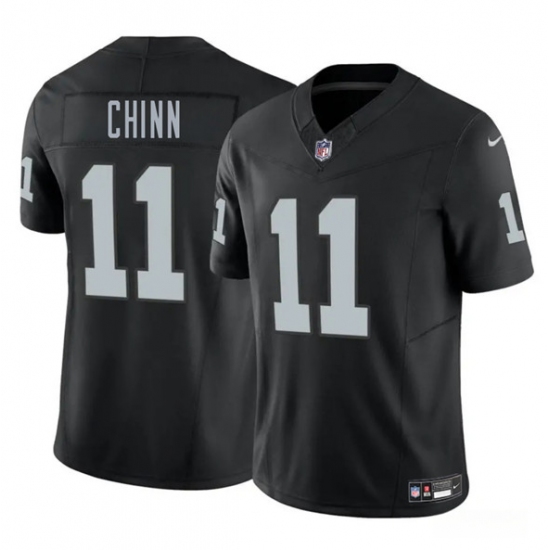 Personalized Men’s Las Vegas Raiders #11 Jeremy Chinn Black 2025 F.U.S.E. Football Stitched Jersey