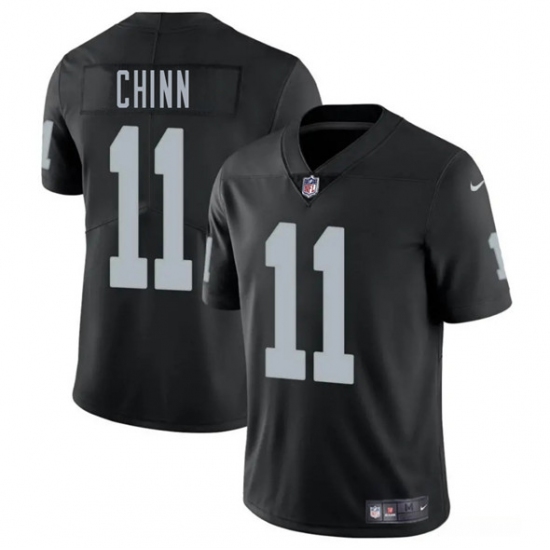 Personalized Men’s Las Vegas Raiders #11 Jeremy Chinn Black 2025 Football Stitched Jersey
