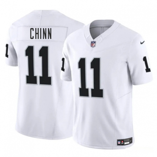 Personalized Men’s Las Vegas Raiders #11 Jeremy Chinn White 2025 F.U.S.E. Football Stitched Jersey