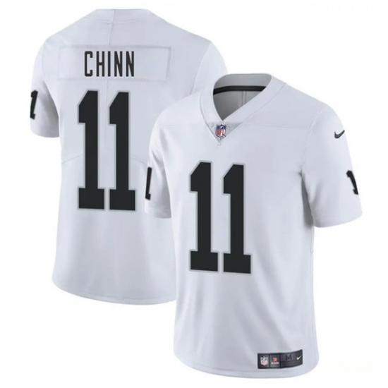 Personalized Men’s Las Vegas Raiders #11 Jeremy Chinn White 2025 Football Stitched Jersey
