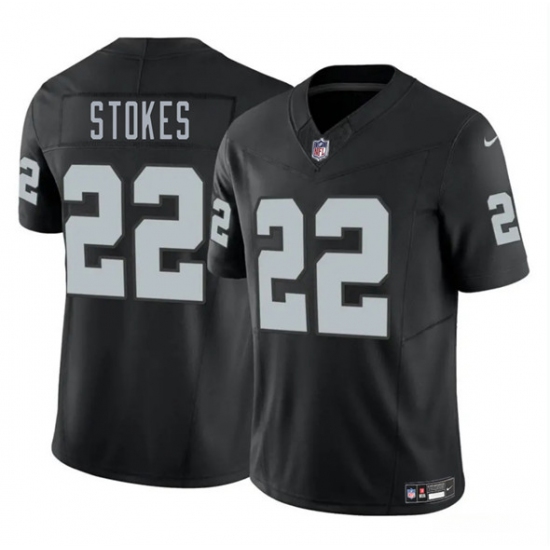 Personalized Men’s Las Vegas Raiders #22 Eric Stokes Black 2025 F.U.S.E. Football Stitched Jersey