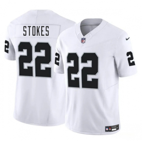 Personalized Men’s Las Vegas Raiders #22 Eric Stokes White 2025 F.U.S.E. Football Stitched Jersey