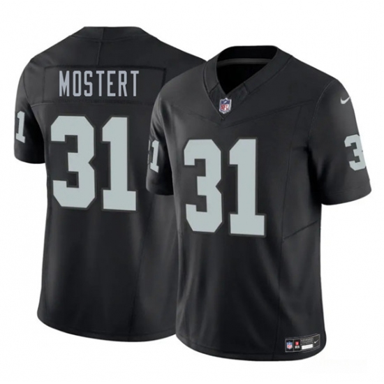 Personalized Men’s Las Vegas Raiders #31 Raheem Mostert Black 2025 F.U.S.E. Football Stitched Jersey