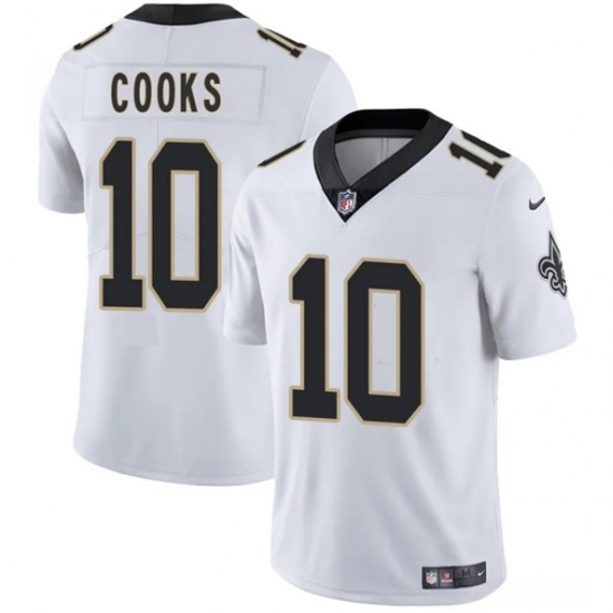 Personalized Men’s New Orleans Saints #10 Brandin Cooks White 2025 Limited Football Stitched Jersey