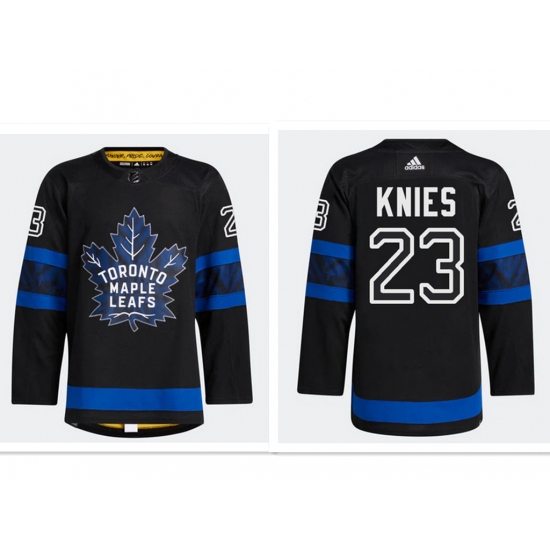 Personalized Men’s Toronto Maple Leafs #23 Matthew Knies Authentic X Drew House Flipside Alternate Jersey