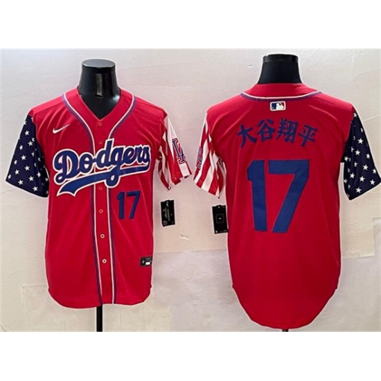 Personalized Men’s Los Angeles Dodgers #17 Shohei Ohtani Red Limited Stitched Baseball Jersey