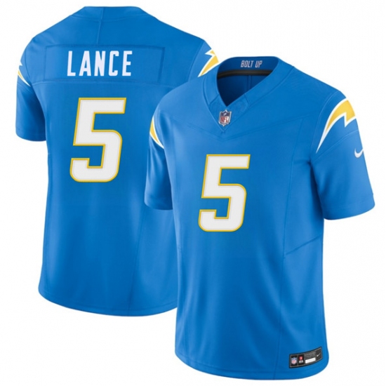 Personalized Men’s Los Angeles Chargers #5 Trey Lance Blue 2025 F.U.S.E. Limited Football Stitched Jersey