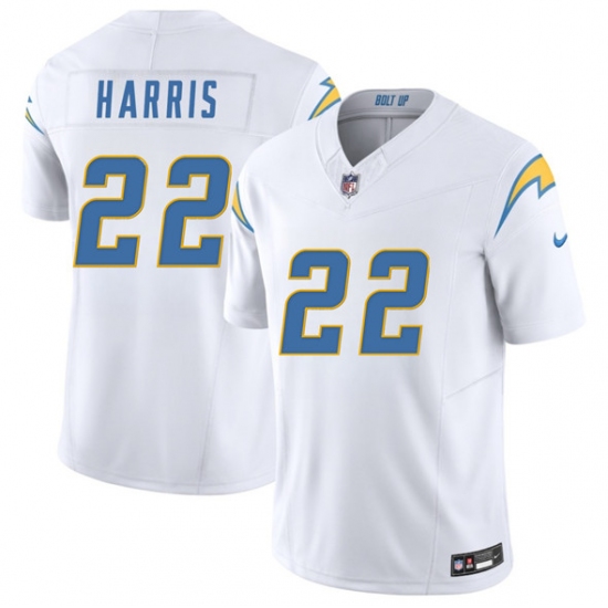 Personalized Men’s Los Angeles Chargers #22 Najee Harris White 2025 F.U.S.E. Limited Football Stitched Jersey