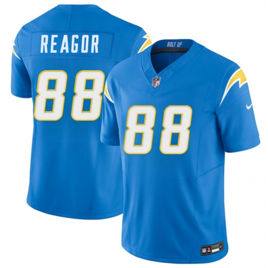 Personalized Men’s Los Angeles Chargers #88 Jalen Reagor Blue 2025 F.U.S.E. Limited Football Stitched Jersey