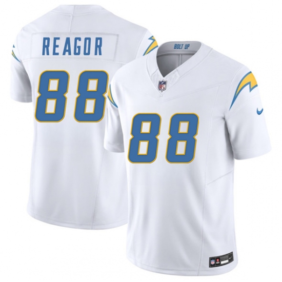 Personalized Men’s Los Angeles Chargers #88 Jalen Reagor White 2025 F.U.S.E. Limited Football Stitched Jersey