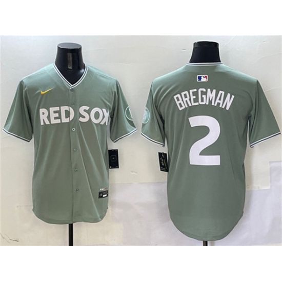 Personalized Men’s Boston Red Sox #2 Alex Bregman Green 2025 City Connect Limited Stitched Baseball Jersey