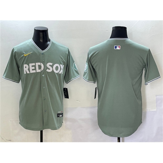 Personalized Men’s Boston Red Sox Blank Green 2025 City Connect Limited Stitched Baseball Jersey