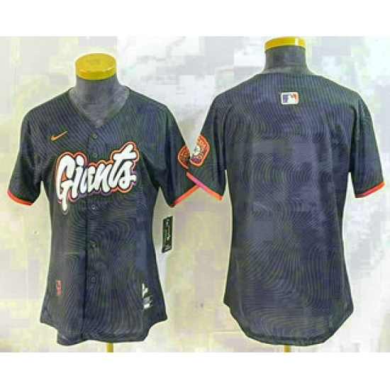 Personalized Women’s San Francisco Giants Blank Black 2025 City Connect Limited Jersey
