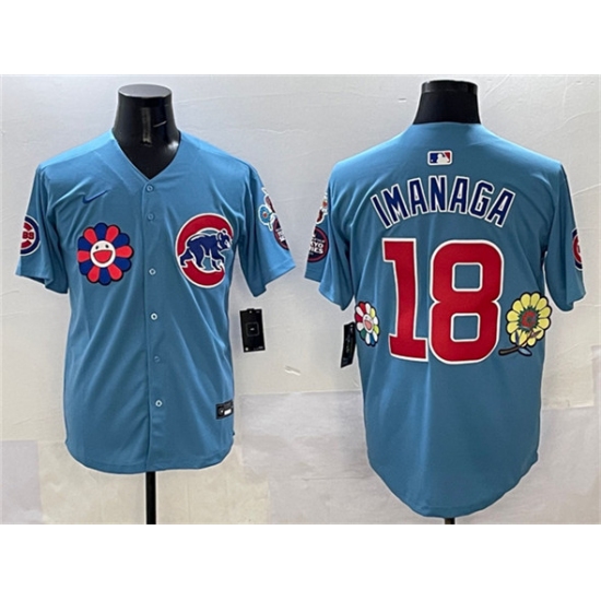 Personalized Men’s Chicago Cubs #18 Shota Imanaga Blue 2025 Tokyo Series 2nd Alternate Limited Stitched Baseball Jersey