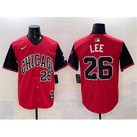 Personalized Men’s Chicago White Sox #26 Korey Lee Red Black 2025 City Connect Limited Stitched Baseball Jersey