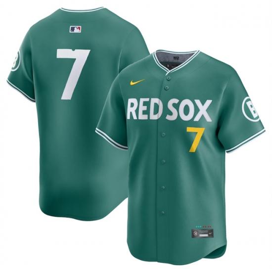 Personalized Men’s Boston Red Sox #7 Masataka Yoshida Green 2025 City Connect Limited Stitched Baseball Jersey