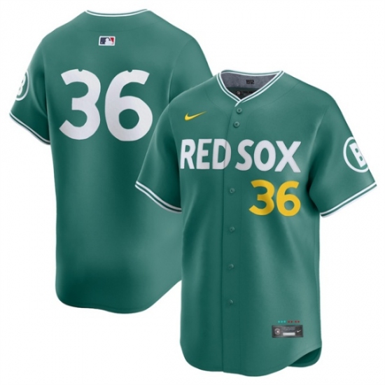 Personalized Men’s Boston Red Sox #36 Triston Casas Green 2025 City Connect Limited Stitched Baseball Jersey