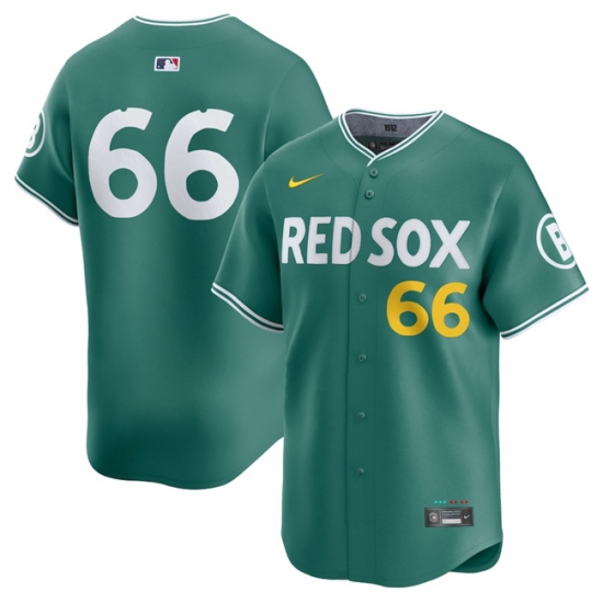 Personalized Men’s Boston Red Sox #66 Brayan Bello Green 2025 City Connect Limited Stitched Baseball Jersey