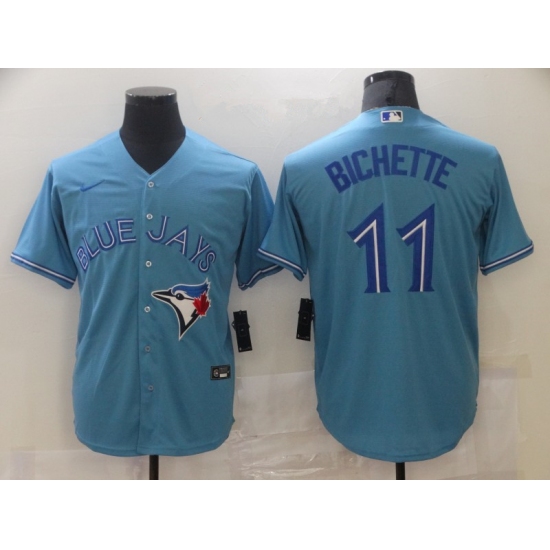 Personalized Men’s Toronto Blue Jays #11 Bo Bichette Light Blue Stitched MLB Cool Base Jersey