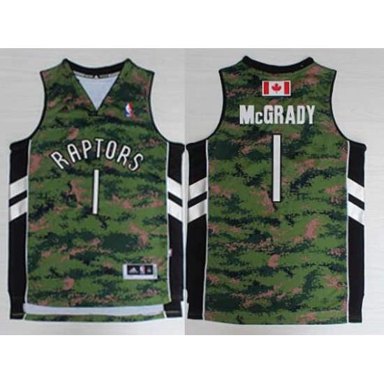 Personalized Men’s Toronto Raptors #1 Tracy McGrady Revolution 30 Swingman Camo Jersey
