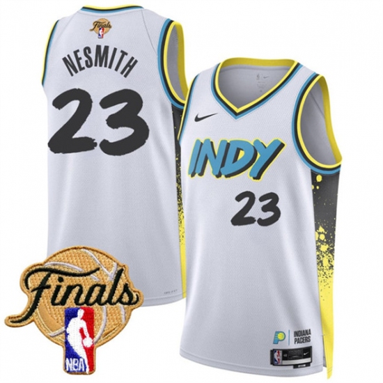 Personalized Men’s Indiana Pacers #23 Aaron Nesmith White 2024-25 City Edition Stitched Basketball Jersey