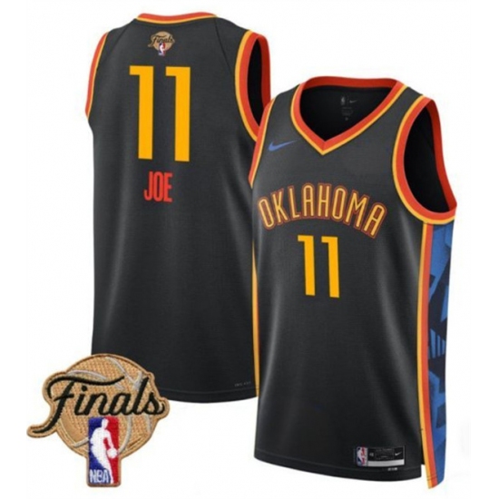 Personalized Men’s Oklahoma City Thunder #11 Isaiah Joe Black 2024-25 City Edition Stitched Basketball Jersey