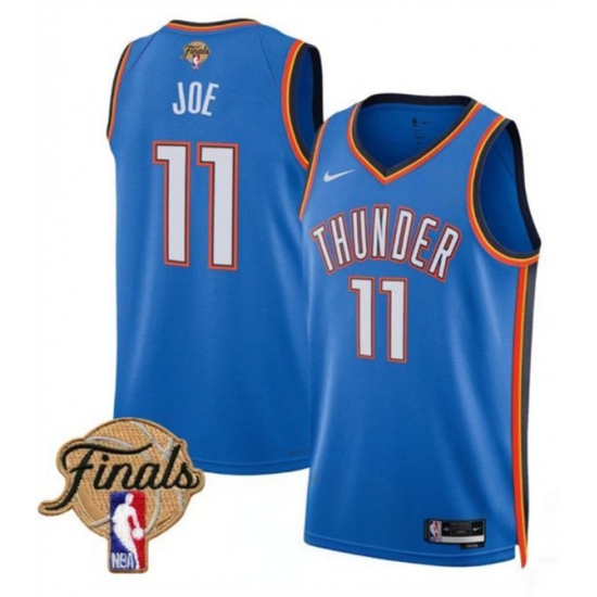 Personalized Men’s Oklahoma City Thunder #11 Isaiah Joe Blue 2025 Icon Edition Stitched Basketball Jersey