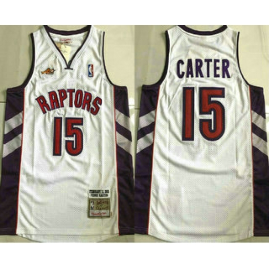 Personalized Men’s Toronto Raptors #15 Vince Carter White 2000 Hardwood Classics Soul AU Throwback Jersey