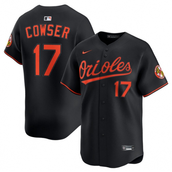 Personalized Men’s Baltimore Orioles #17 Colton Cowser Black 2025 Alternate Limited Stitched Baseball Jersey