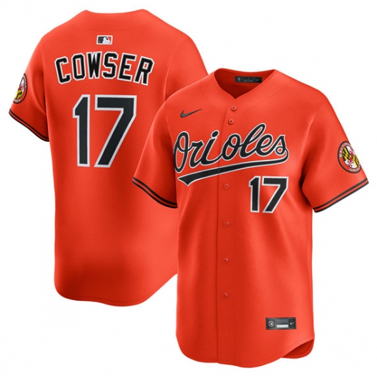 Personalized Men’s Baltimore Orioles #17 Colton Cowser Orange 2025 2nd Alternate Limited Stitched Baseball Jersey