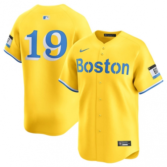 Personalized Men’s Boston Red Sox #19 Roman Anthony Gold City Connect Stitched Baseball Jersey