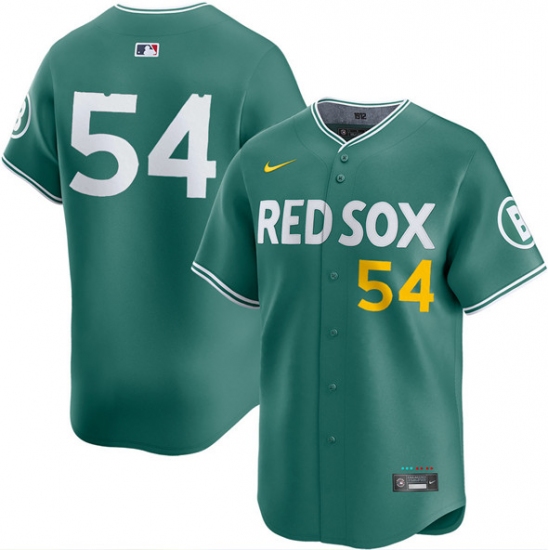 Personalized Men’s Boston Red Sox #54 Lucas Giolito Green 2025 City Connect Limited Stitched jersey