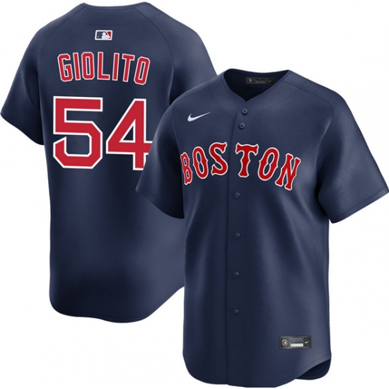 Personalized Men’s Boston Red Sox #54 Lucas Giolito Navy Alternate Limited Stitched Baseball Jersey