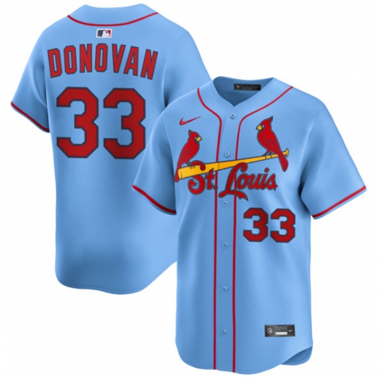 Personalized Men’s St. Louis Cardinals #33 Brendan Donovan Blue Alternate Limited Stitched Baseball Jersey