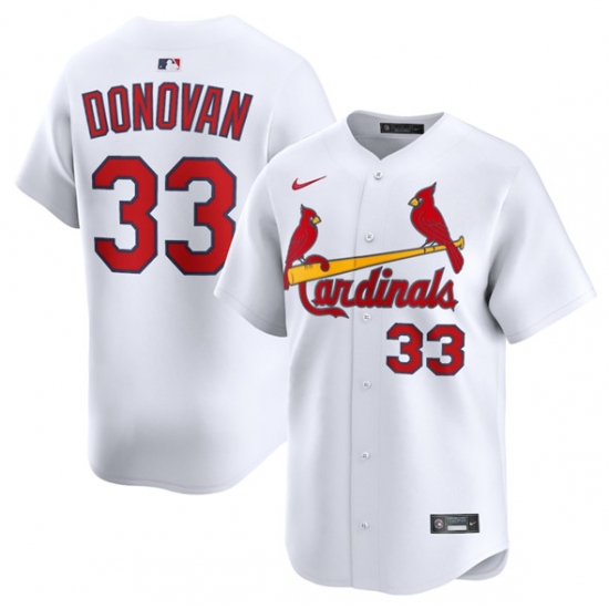 Personalized Men’s St. Louis Cardinals #33 Brendan Donovan White Home Limited Stitched Baseball Jersey