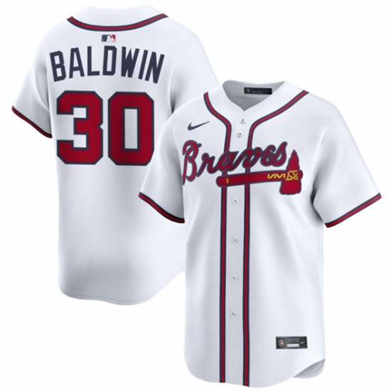 Personalized Men’s Atlanta Braves #30 Drake Baldwin White 2025 Home Limited Stitched Baseball Jersey