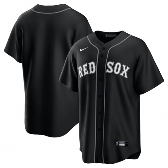 Personalized Men’s Boston Red Sox Blank Black Lights Out Limited Stitched Baseball Jersey