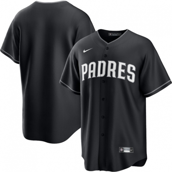 Personalized Men’s San Diego Padres Blank Black Lights Out Limited Stitched Baseball Jersey