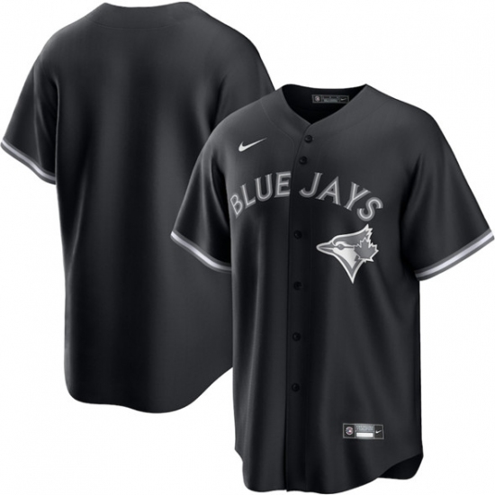 Personalized Men’s Toronto Blue Jays Blank Black Lights Out Limited Stitched Baseball Jersey