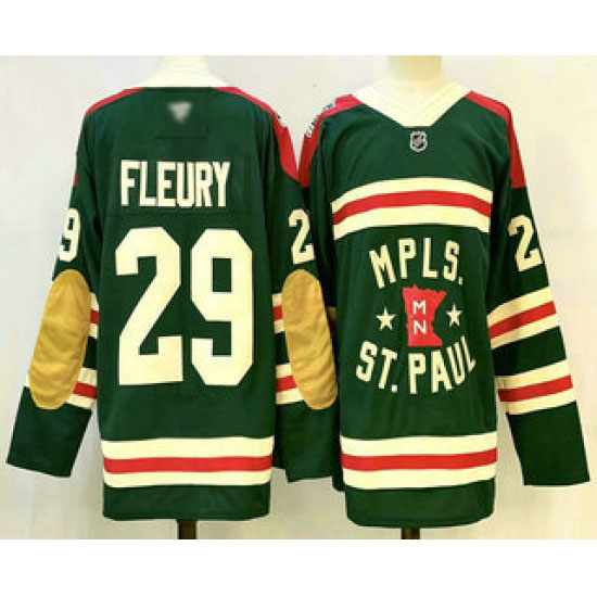 Personalized Men’s Minnesota Wild #29 Marc Andre Fleury Green Winter Classic Stitched Authentic Jersey