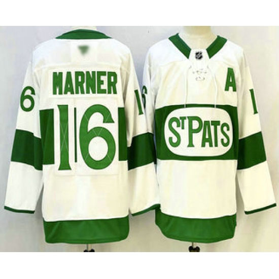 Personalized Men’s Toronto Maple Leafs #16 Mitch Marner White St Pats Authentic Jersey