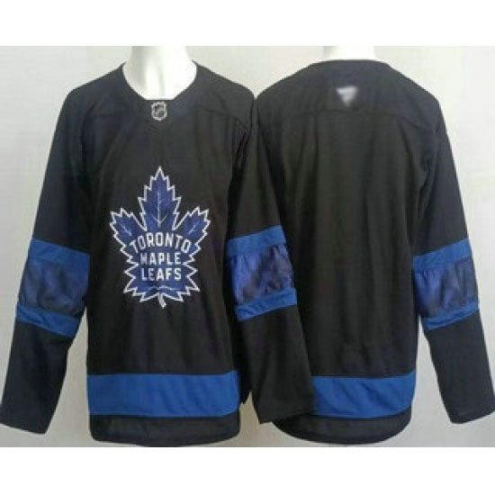 Personalized Men’s Toronto Maple Leafs Blank Black Alternate Authentic Jersey