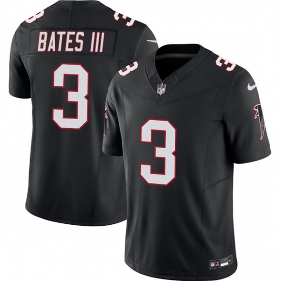 Personalized Men’s Atlanta Falcons #3 Jessie Bates lll Black 2025 Draft F.U.S.E. Untouchable Limited Football Stitched Jersey