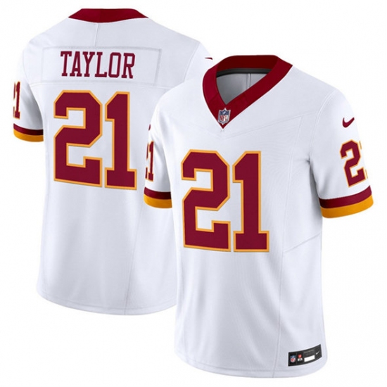 Personalized Men’s Washington Commanders #21 Sean Taylor White 2025 F.U.S.E. Throwback Limited Football Stitched Jersey