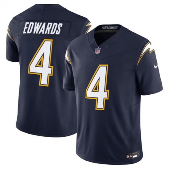 Personalized Men’s Los Angeles Chargers #4 Taylor Heinicke Navy 2025 F.U.S.E. Alternate Limited Football Stitched Jersey