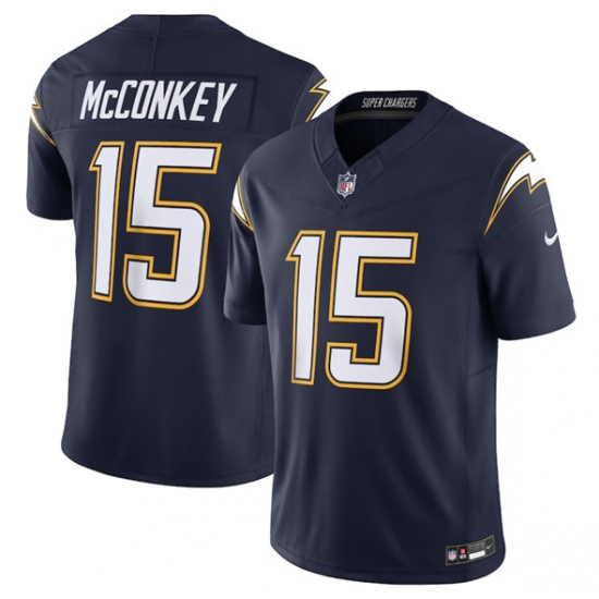 Personalized Men’s Los Angeles Chargers #15 Ladd McConkey Navy 2025 F.U.S.E. Alternate Limited Football Stitched Jersey